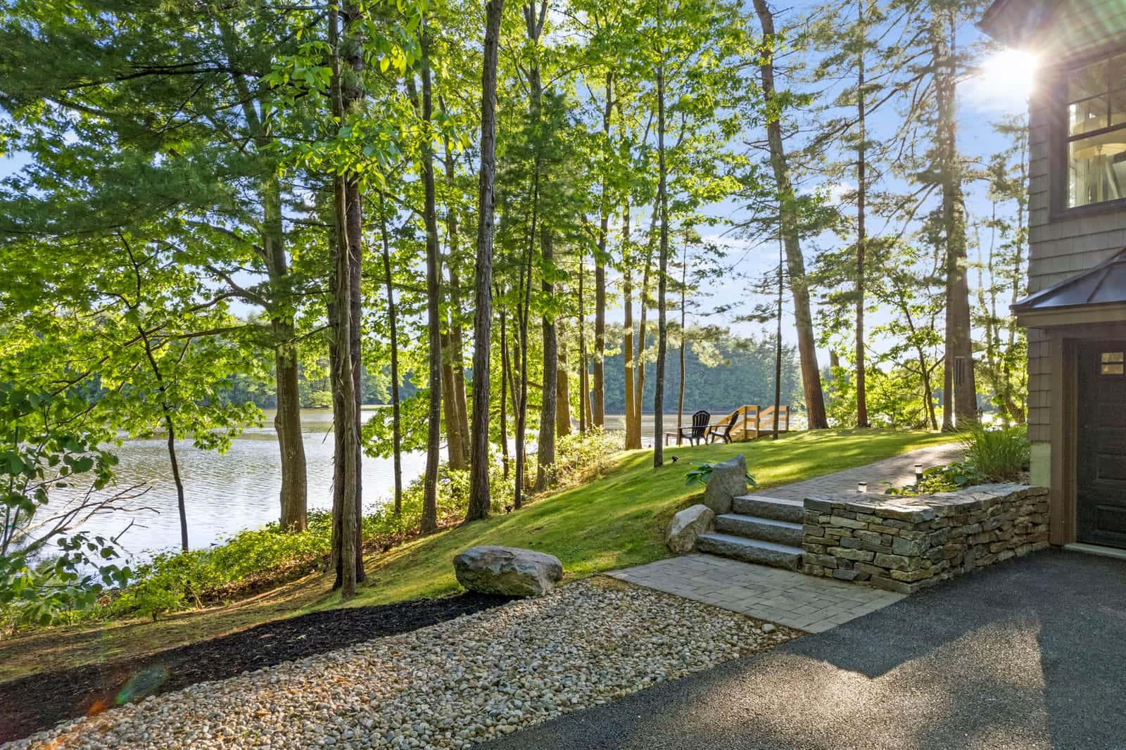 Waterfront view at a home in Dover, New Hampshire