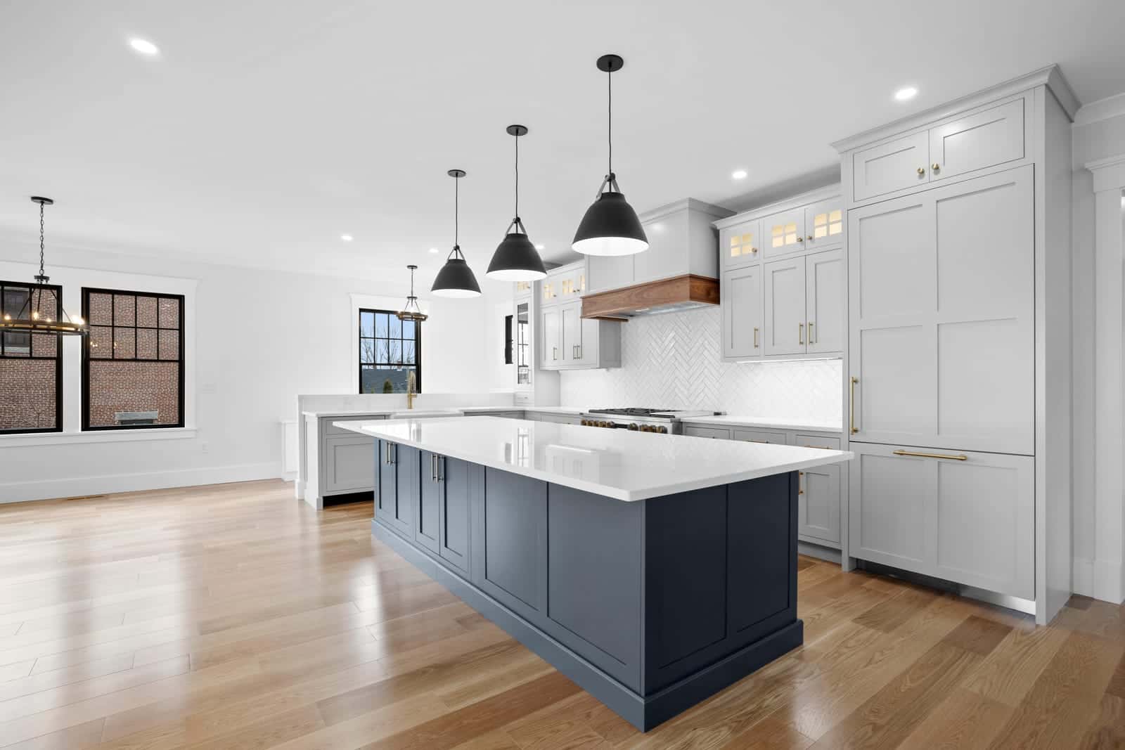 Kitchen interior at a home in Portsmouth, New Hampshire