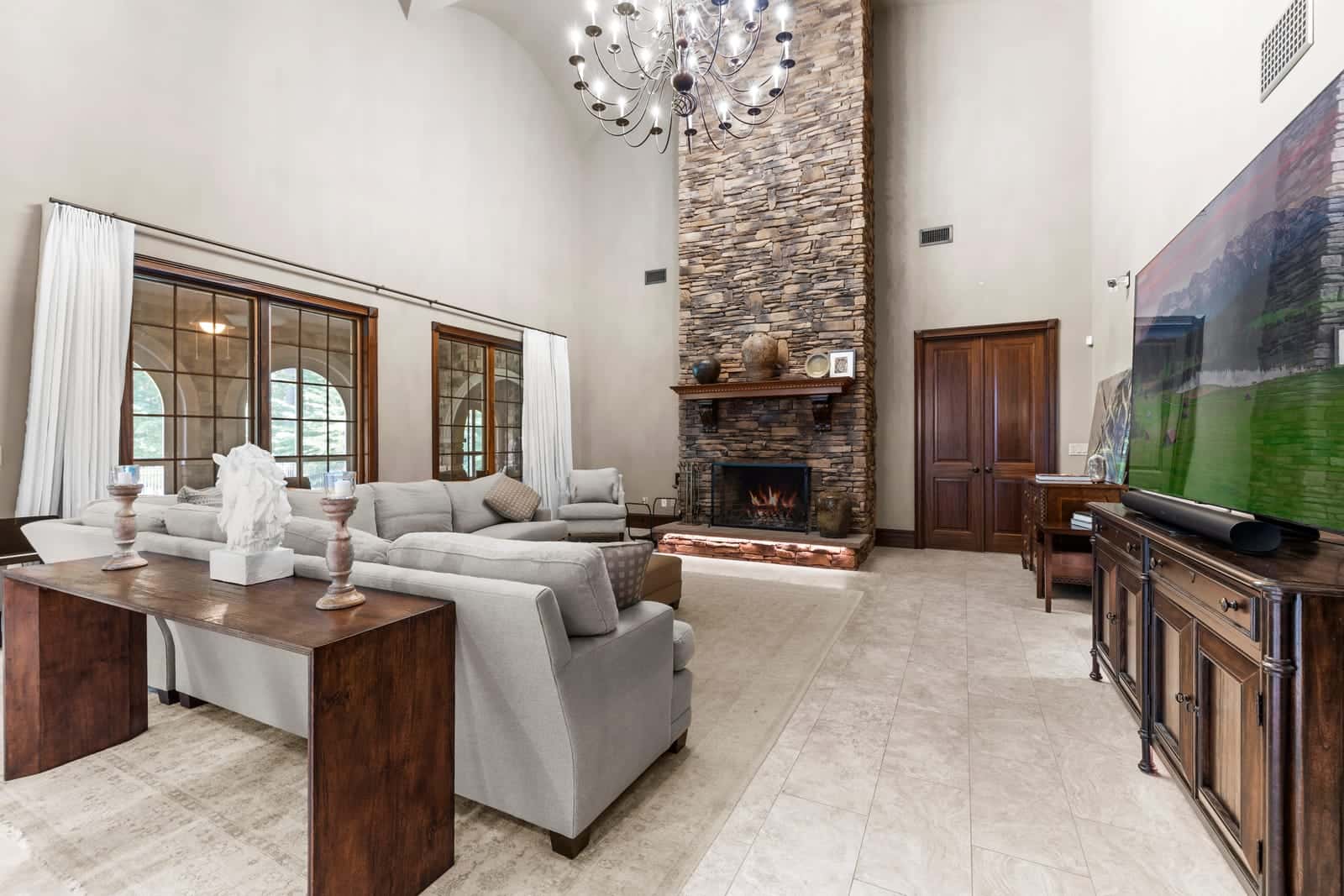 Living space interior at a home in North Hampton, New Hampshire