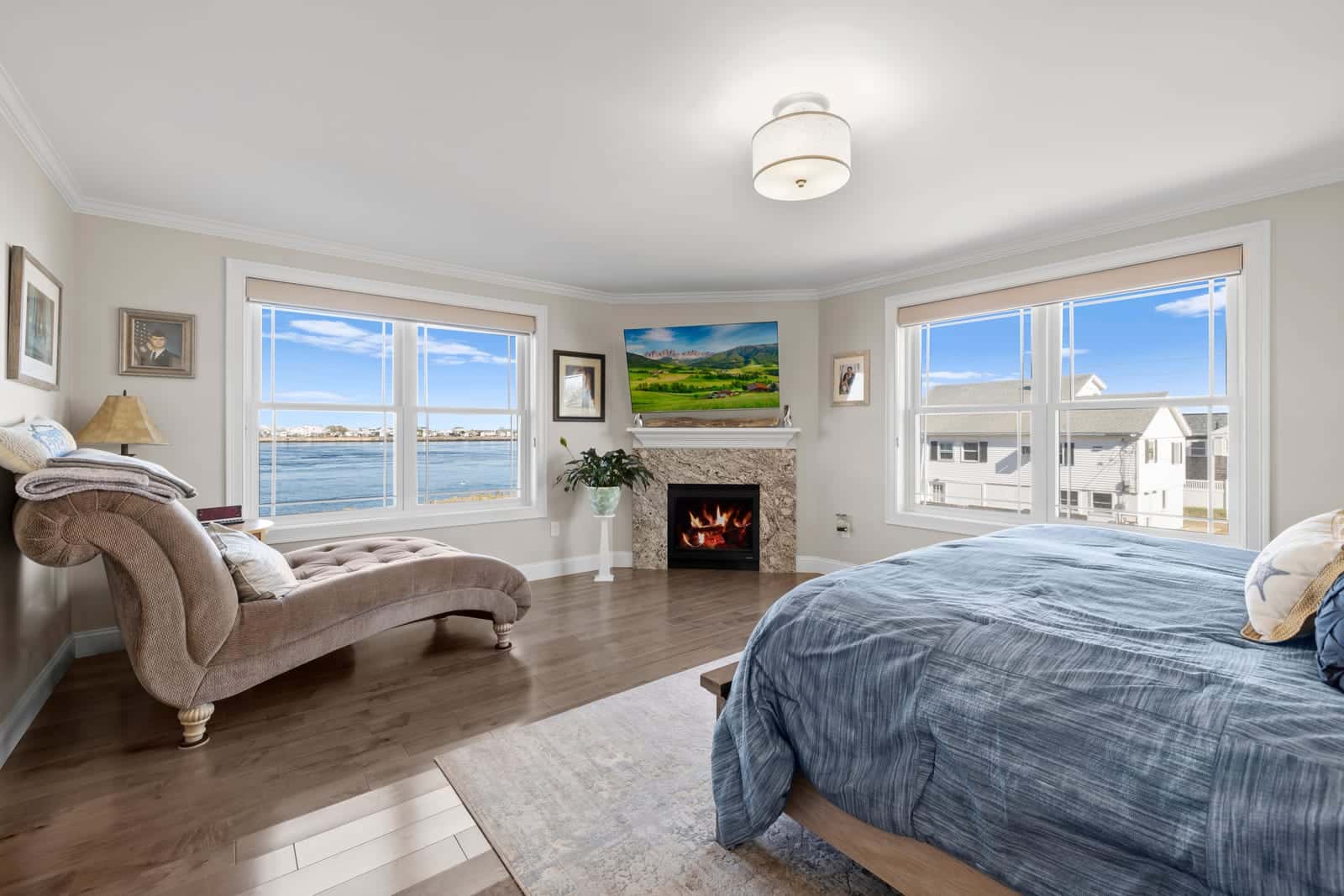 Living space interior at a home in Seabrook, New Hampshire